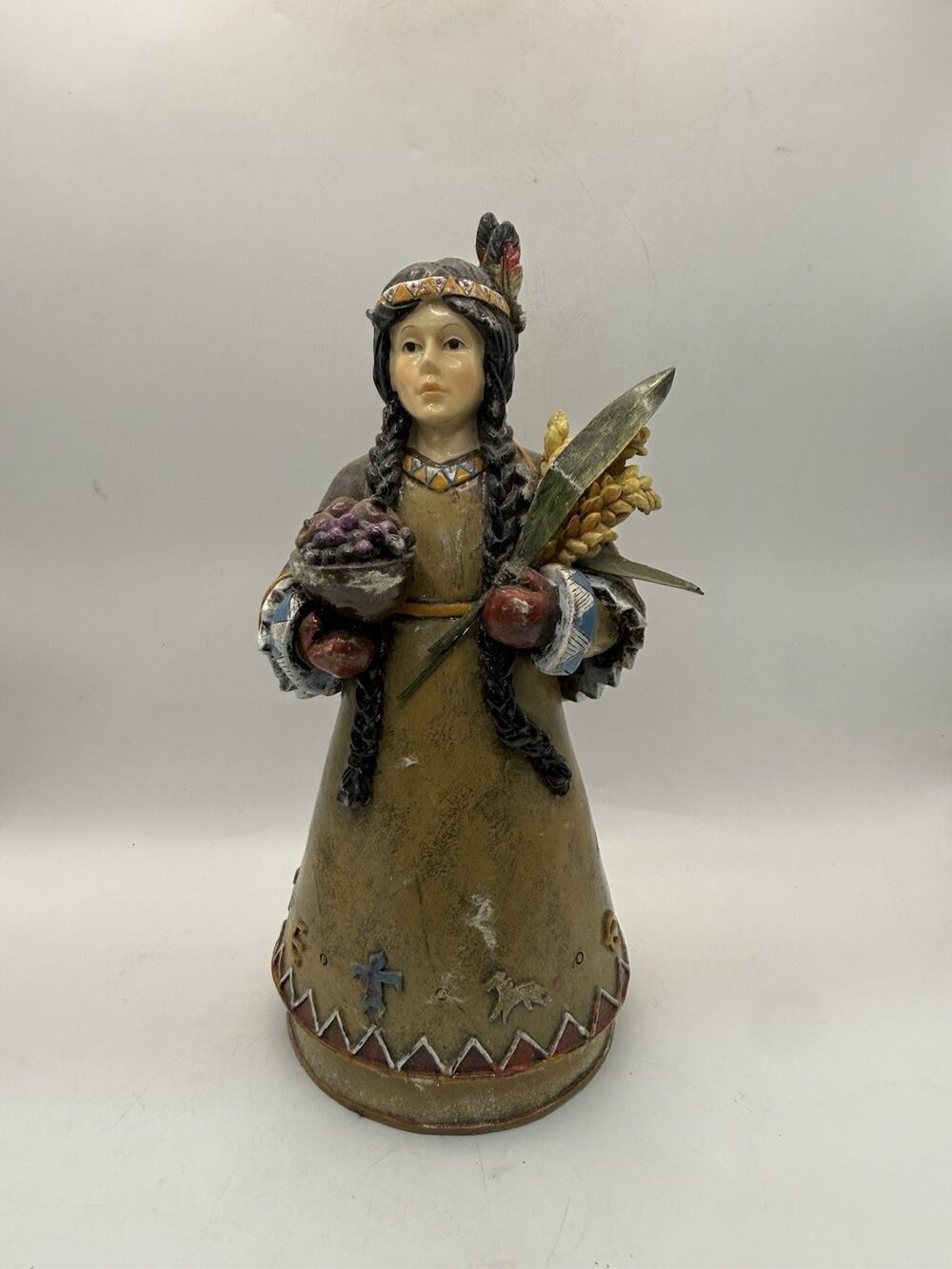Midwestern Home Products Native American Woman Harvest Figurine 9” RPD8029 *